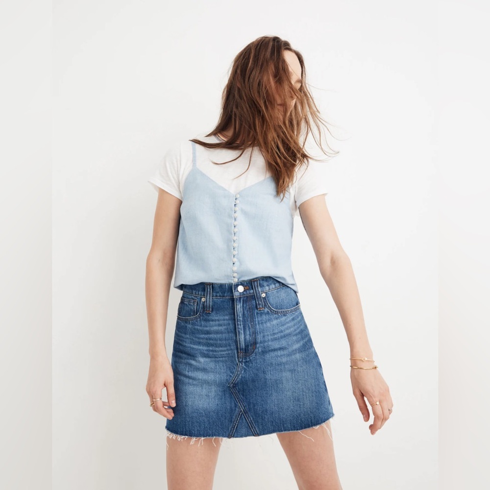 Madewell Rigid Denim A-Line Skirt - Size 27